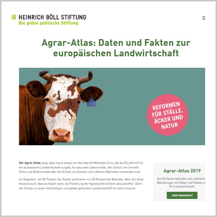 Agraratlas 2019 der Heinrich Böll Stiftung