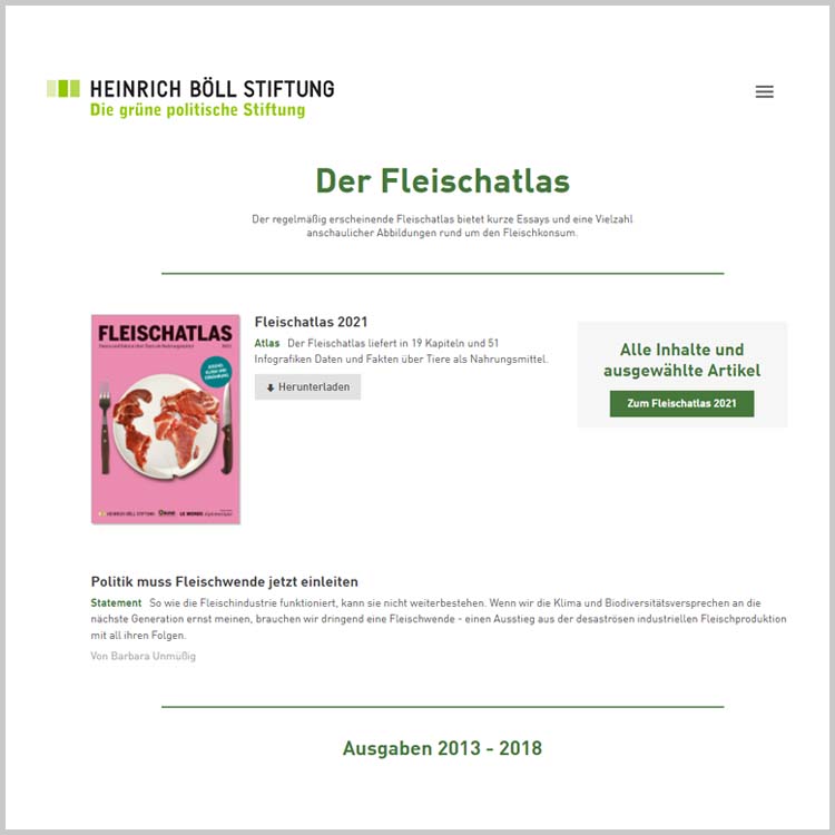 Fleischatlas 2018 der Heinrich Böll Stiftung